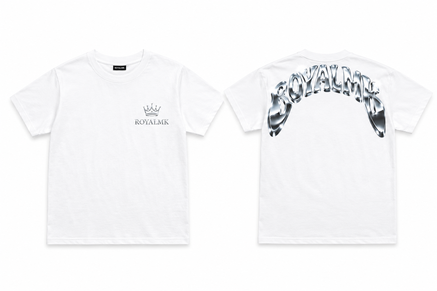 T-shirt Oversize ROYALMK Chrome Logo – Streetwear Premium Unisexe