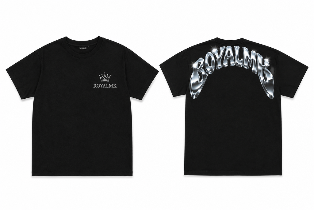T-shirt Oversize ROYALMK Chrome Logo – Streetwear Premium Unisexe