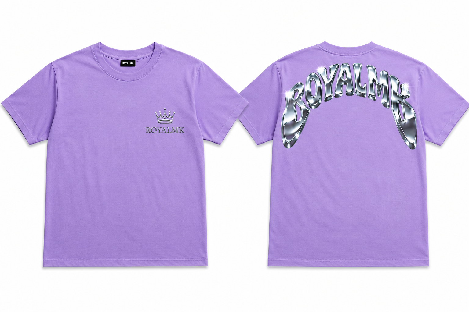 T-shirt Oversize ROYALMK Chrome Logo – Streetwear Premium Unisexe