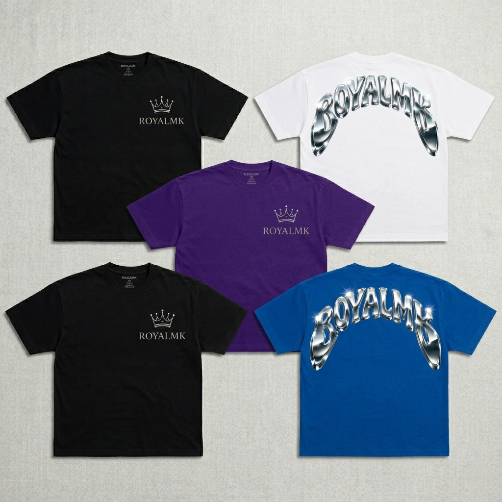 T-shirt Oversize ROYALMK Chrome Logo – Streetwear Premium Unisexe